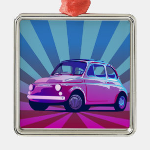 Ornamento De Metal Fiat 500 Colorido