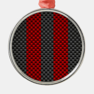 Ornamento De Metal Fibra De Carbono Vermelho Burgundy Como Fitas De C