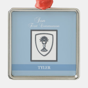 Ornamento De Metal Filho, 1ª Comunhão Silver Chalice