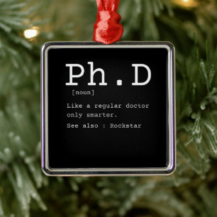 Ornamento De Metal Filosofia de definição de PhD professora engraçada