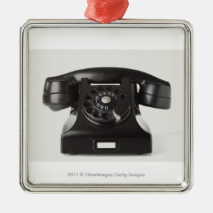 Ornamento De Metal Fim-acima de um telefone giratório