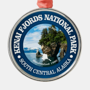 Ornamento De Metal Fiordes NP de Kenai