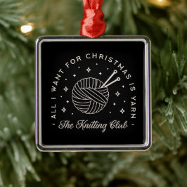 Ornamento De Metal Fios engraçados com tricô de knit clube feriado