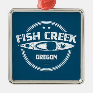 Ornamento De Metal Fish Creek Oregon Kayak