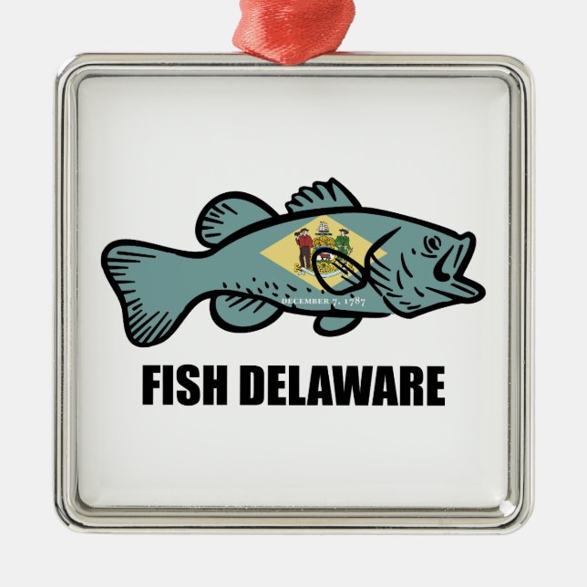 Ornamento De Metal Fish Delaware (Frente)