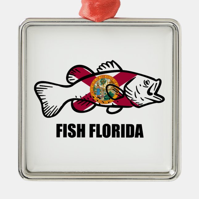 Ornamento De Metal Fish Florida (Frente)