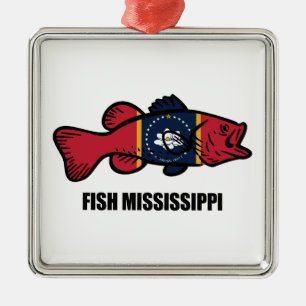 Ornamento De Metal Fish Mississippi