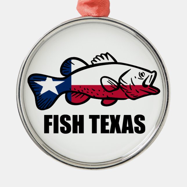 Ornamento De Metal Fish Texas (Frente)