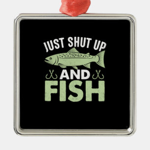 Ornamento De Metal Fisher Gift Cale A Boca E Peixe