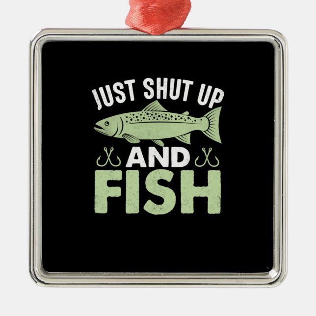 Ornamento De Metal Fisher Gift Cale A Boca E Peixe (Frente)