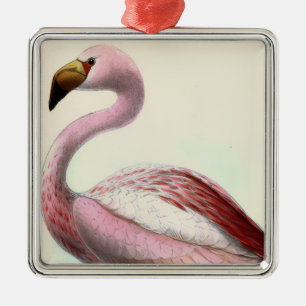 Ornamento De Metal Flamingo Antigo