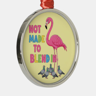 Ornamento De Metal Flamingo se Destacando - Não Feito para se Mistura
