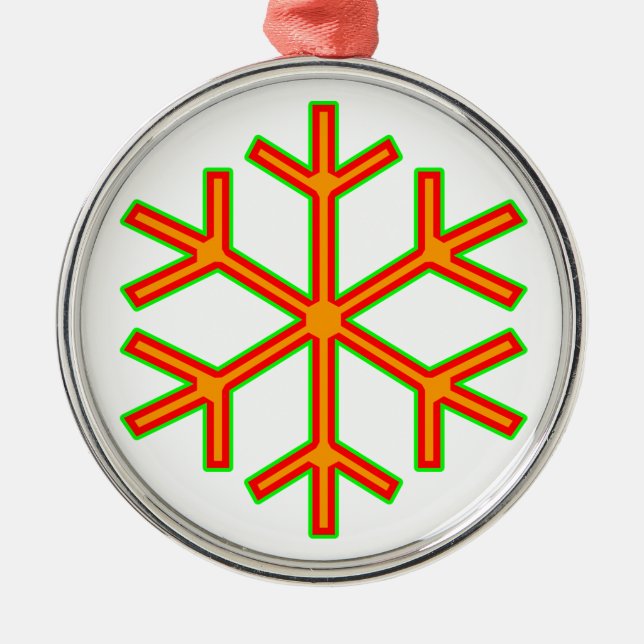 Ornamento De Metal floco de neve nº 1 (Frente)