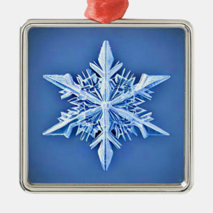 Ornamento De Metal Floco de neve - snowflake
