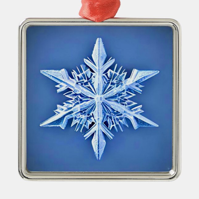 Ornamento De Metal Flocon de neige - floco de neve (Frente)