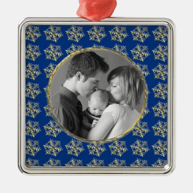 Ornamento De Metal Flocos de neve (Frente)