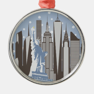 Ornamento De Metal Flocos de Neve de NYC