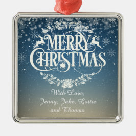 Ornamento De Metal Flocos de neve personalizados de Natal