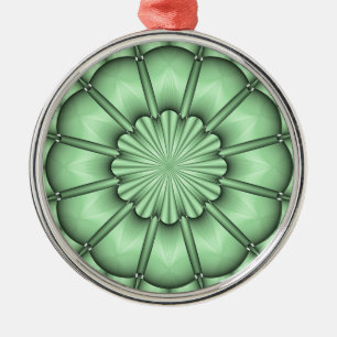 Ornamento De Metal Flor abstrato em verde-claro