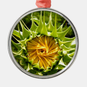 Ornamento De Metal Flor amarelo divertido Sunflower