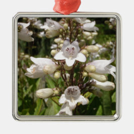 Ornamento De Metal Flor Branca