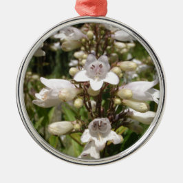 Ornamento De Metal Flor Branca