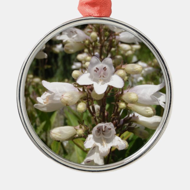 Ornamento De Metal Flor Branca (Frente)