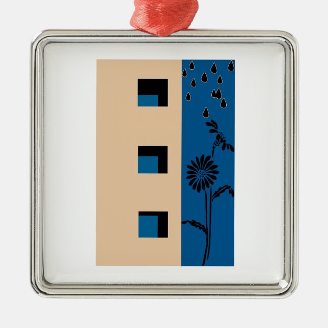 Ornamento De Metal Flor de Construção (Frente)