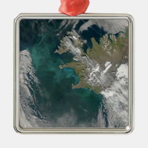 Ornamento De Metal Floração de fitoplâncton no Atlântico Norte