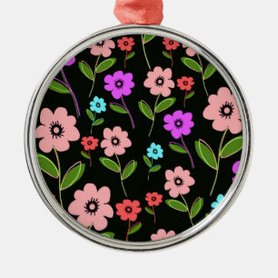 Ornamento De Metal Floral retro