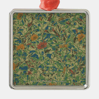 Ornamento De Metal Flores contra o teste padrão da camuflagem da