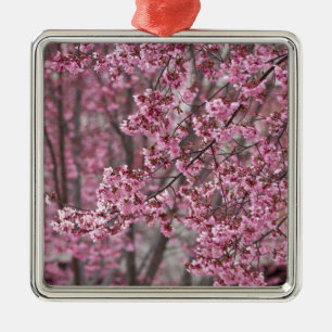 Ornamento De Metal Flores de Cerejeira Sakura Cor-de-Rosa Fluindo