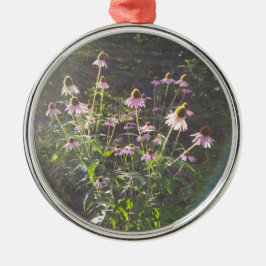 Ornamento De Metal Flores de Echinacea ao Sol