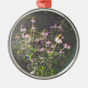 Ornamento De Metal Flores de Echinacea ao Sol