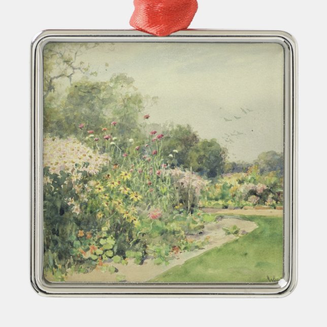 Ornamento De Metal Flores de outubro (Frente)