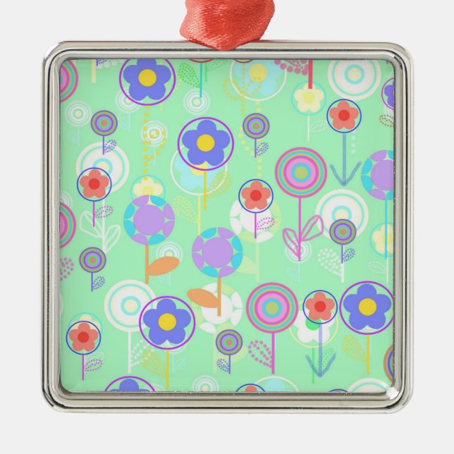 Ornamento De Metal Flores de Overlayer (Frente)