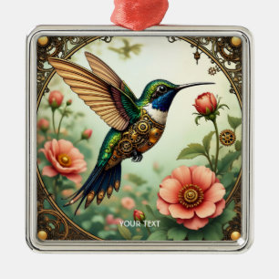 Ornamento De Metal Flores de Pássaros Fantasy Cute Steampunk