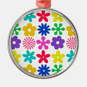 ORNAMENTO DE METAL FLORES DE RETRO GROOVAS