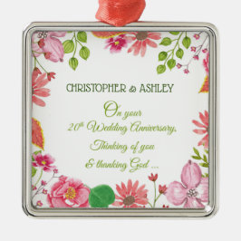 Ornamento De Metal Flores do 20 religioso