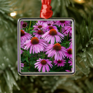 Ornamento De Metal Flores Jardim de Coneflower Rosa