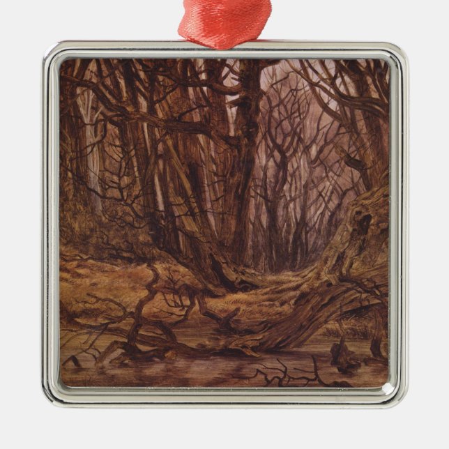 Ornamento De Metal Floresta Autóctone (Troncos de Árvores Marrons) (Frente)