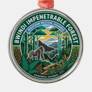 Ornamento De Metal Floresta de Bwindi Uganda