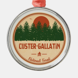 Ornamento De Metal Floresta Nacional Custer-Gallatin