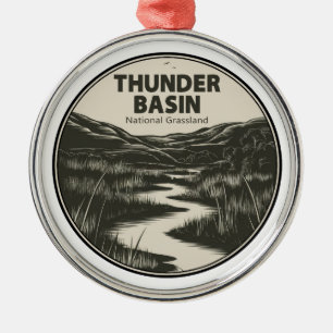 Ornamento De Metal Floresta Nacional de Thunder Basin Wyoming Stream