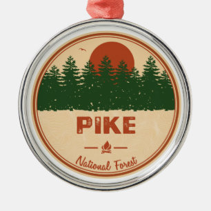Ornamento De Metal Floresta Nacional Pike