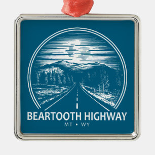 Ornamento De Metal Floresta Wyoming na Estrada Beartooth
