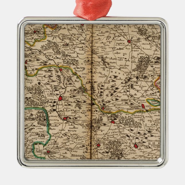 Ornamento De Metal Florestas da Alemanha (Frente)