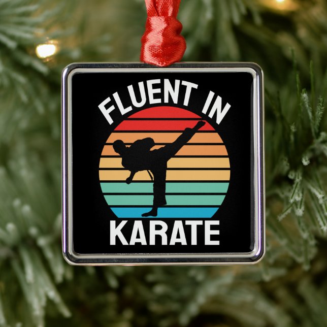 Ornamento De Metal Fluente no Karate Funny Karate (Árvore)