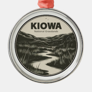 Ornamento De Metal Fluxo de Grasslands Nacionais Kiowa