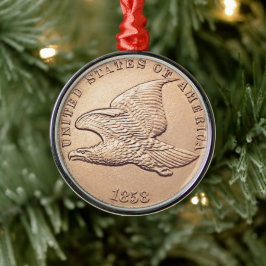 Ornamento De Metal Flying Eagle Penny
